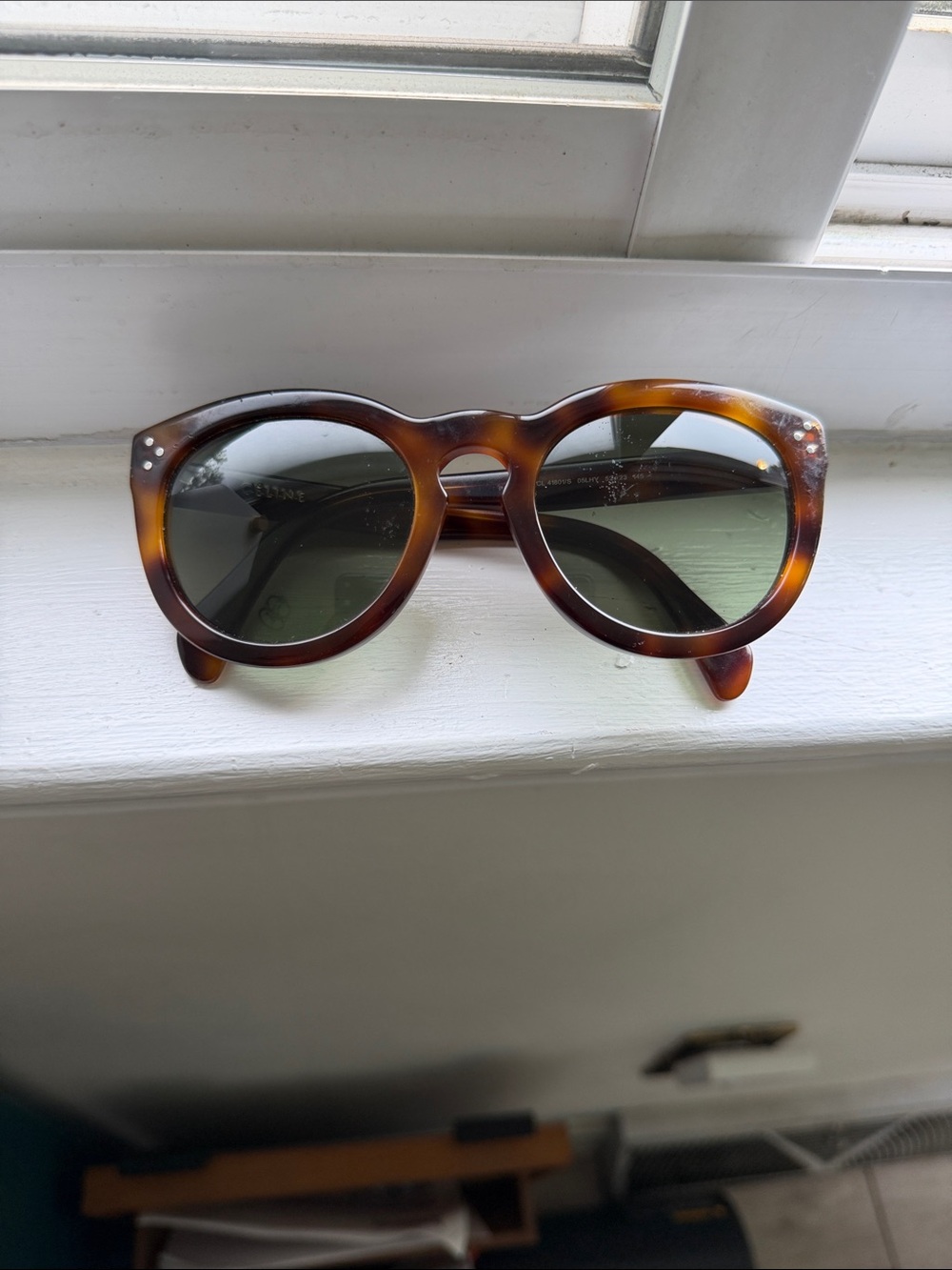 Celine Tortoiseshell Round Sunglasses - Brown Lenses